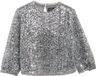 s.Oliver Licht doorschijnende blouse met pailletten - Dames - Maat 46 - Grijs