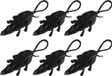 Henbrandt 12x pièces horreur effrayant rats noir 8 cm