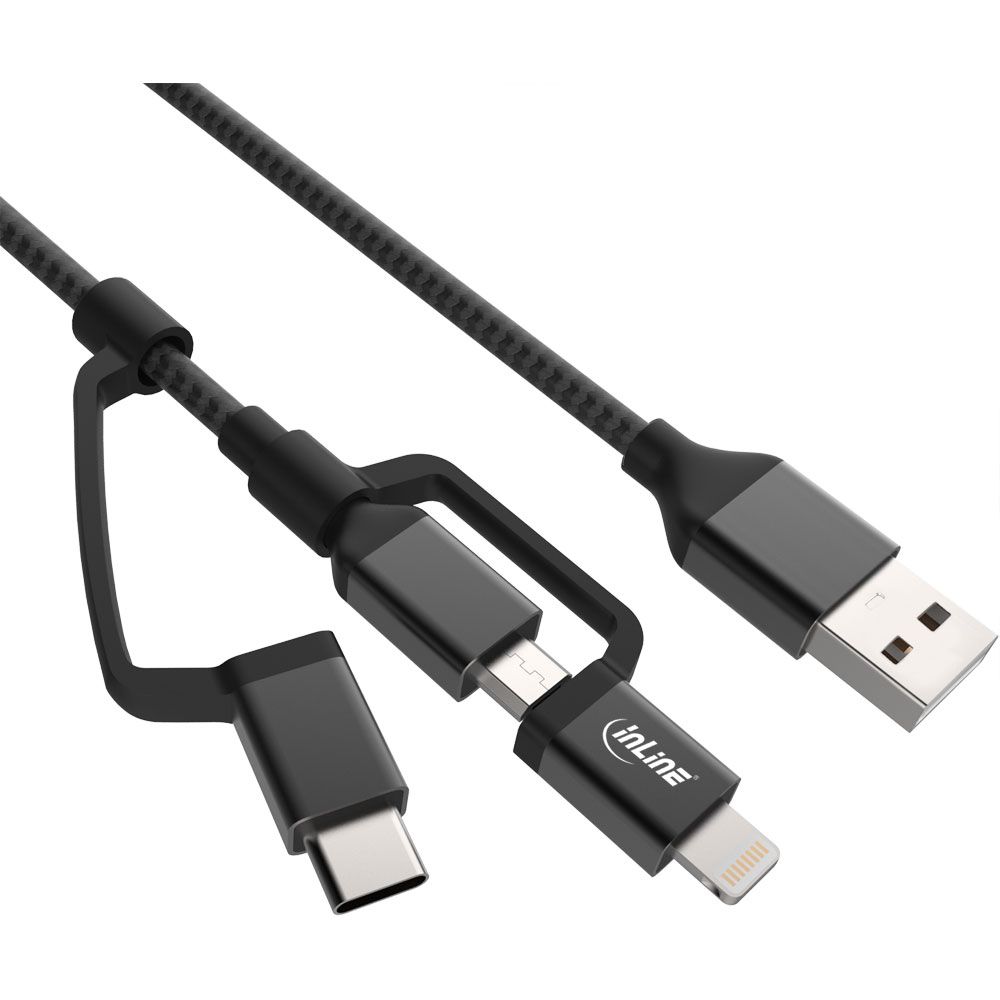 Inline 31415S USB-kabel 1,5 m zwart