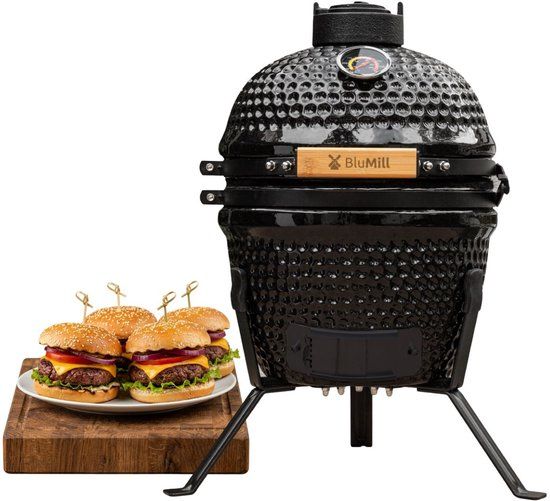Tommy Teleshopping BluMill Kamado BBQ Egg - 13 Inch - Zwart