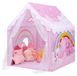 Tente de jeu - Maisonnette - Rose - 100 x 120 x 130 cm - Pliable avec fenêtres