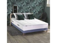 Ensemble matelas à mémoire de forme sommier et couette 160x200