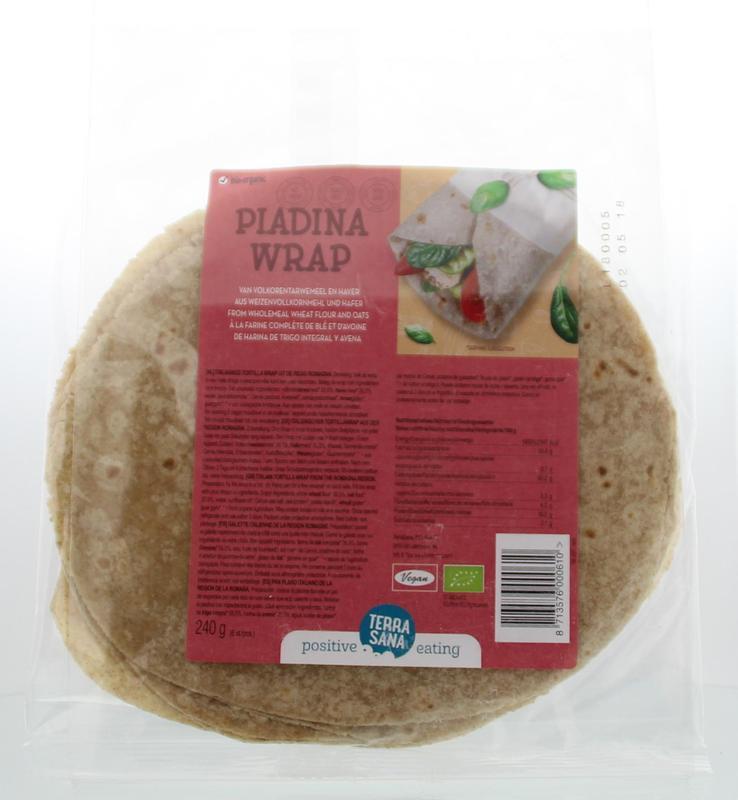 TerraSana Piadina wraps tarwe en haver 240 G