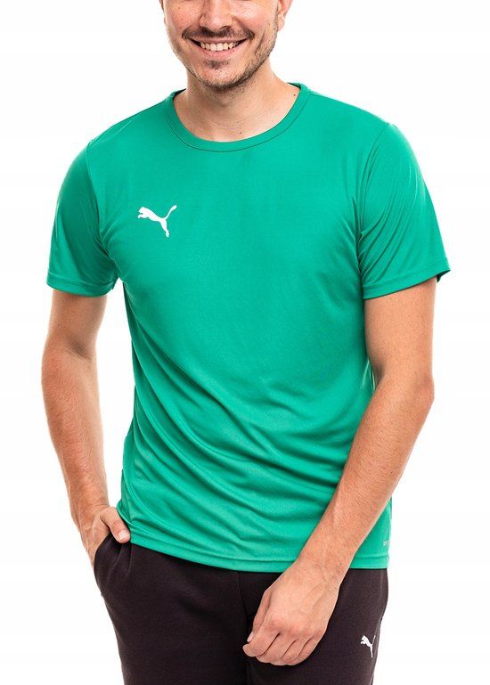 PUMA teamRISE Heren Sportshirt - Groen - Polyester - Maat XL