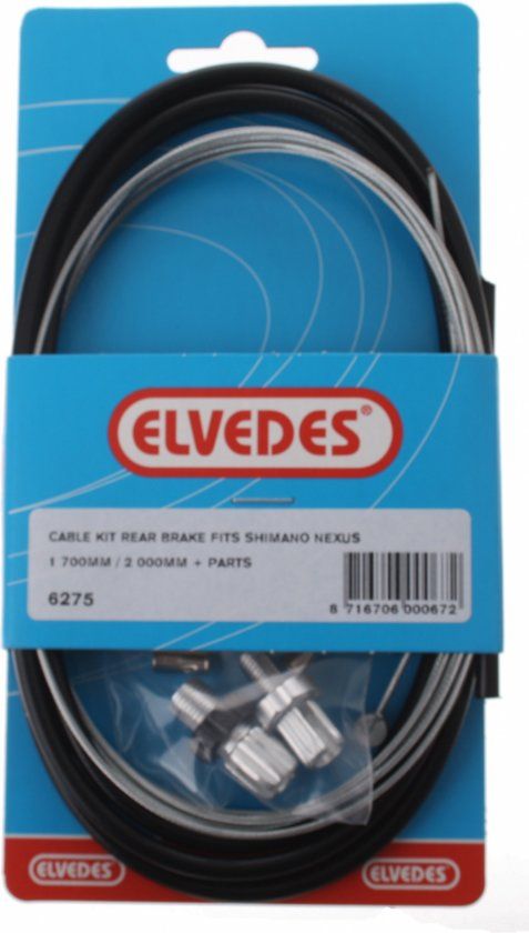 Elvedes Remkabelset Achter 6275 Shimano 1700/2000 Mm Zwart