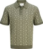 JACK&JONES JPRKALVIN KNIT POLO SS STYD SS25 PLS Polo Garçon Gris Coton Regular Fit