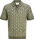 JACK&JONES JPRKALVIN KNIT POLO SS STYD SS25 PLS Polo Garçon Gris Coton Regular Fit
