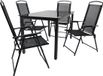 VCM set de mobilier de jardin 5 pièces avec table et 4 chaises pliantes