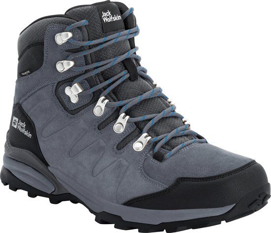 Jack Wolfskin Refugio Texapore Mid - Heren Wandelschoenen - Grijs/Zwart - Maat 42