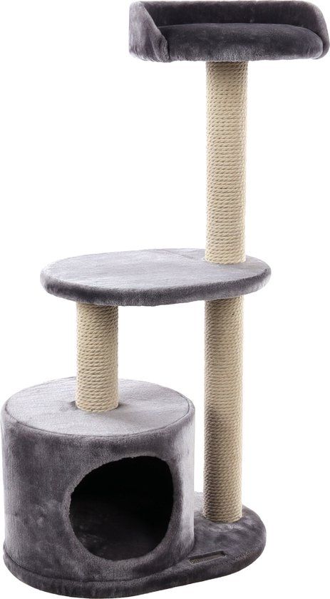 Krabpaal Echo - Grijs - 99 cm - Met Huisje
