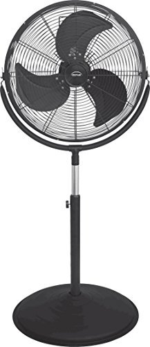 Domair Domain BAP460 Ventilator met standaard, diameter 46 cm, 120 W, 3 snelheden, luchtverplaatsing: 6902 m³/uur, staal/zwart