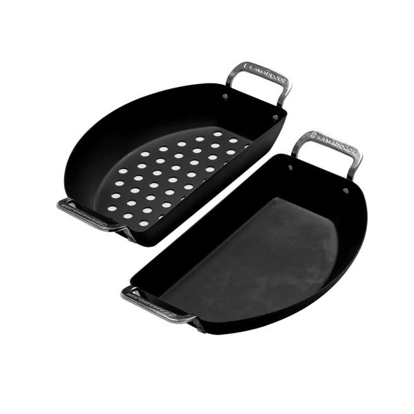 Kamado Joe Karbon Steel Half Moon Pan Set - 0811738028620