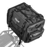 VEVOR Motorfietstas, 40-60 l, uitbreidbare achterzittas voor motorfiets, met waterdichte regenhoes, opvouwbare outdoor-sporten, motorbagage, opslag met schouderbanden, zak en elastisch koord, zwart
