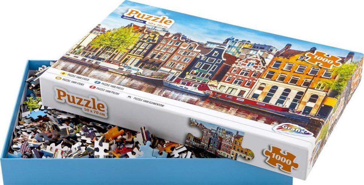 Grafix Puzzel 1000 stukjes volwassenen - Amsterdam - Afmeting: 50 X 70 CM