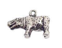 INNSPIRO NICE CHARMS nijlpaard hanger van metaal, 21 x 14 mm, 25 stuks