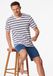 SCHIESSER Pyjama kort ' Casual ' blauw / wit