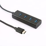 APM USB 3.0-hub – type C / 4 USB-A – zwart