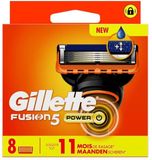 Gillette Fusion 5 Scheerapparaat Power Precisie Trimmer Comfort Guard met Microribbels Oranje Blauw