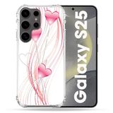 Versterkte Samsung Galaxy S25 Love Heart Rose Staande op Wit Versterkte hoes