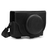 MegaGear MG1729 Ever Ready Echt Lederen Cameratas met Draagriem, Compatibel met Sony Cyber-Shot DSC-RX100 VII - Zwart