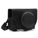 MegaGear MG1729 Ever Ready Echt Lederen Cameratas met Draagriem, Compatibel met Sony Cyber-Shot DSC-RX100 VII - Zwart