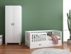 Born Lucky Chambre d'enfant avec tiroir Joan blanc avec armoire Mila