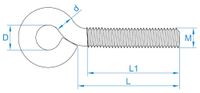 GebuVolco Schroefogen Verzinkt - M10x60x15mm