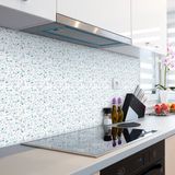 Ambiance Sticker Zelfklevende muurtegelstickers voor keuken en badkamer - 24 cementtegelstickers, terrazzostijl, Sana - 24 stickers, 10x10cm