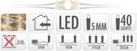 Merkloos 10 stuks! Zilverdraad 40led ww bo