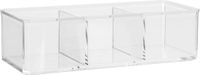 5Five Make-up organizer 3 vakken - 23 x 8,5 cm - kunststof - Transparant
