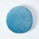 Unyqoos Coussin rond, 40 cm, velours de coton, bleu ciel