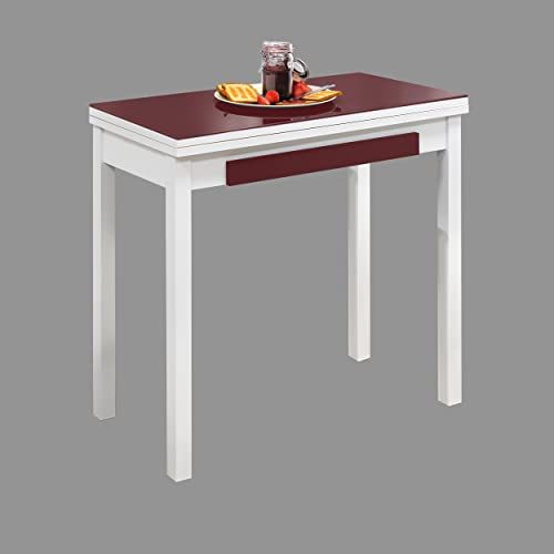 ASTIMESA MLBBU keukentafel, metaal, bordeaux, 80 x 40 cm