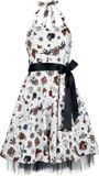 Rock Rebel by EMP Witte midi-jurk met sweetheart-halslijn en rits - Dames - M