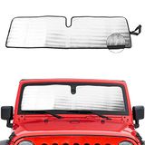 Windscherm Jeep Windscherm Zonnescherm Hittescherm Zonneklep Mat Compatibel met Jeep Wrangler Rubicon Sahara TJ JK JKU 2-deurs & 4-deurs