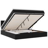 VidaXL Ottomaans bed met matras 90x190cm kunstleer zwart