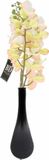 Bellatio Design Kunstbloem Orchidee Bora - 3x - wit - 58 cm - losse steel - kunst zijdebloem