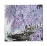 Homemania Afbeelding boom natuur en landschappen voor woonkamer, slaapkamer, meerkleurig, 60 x 3 x 60 cm, HM20KNV60 x 60 – 13, polyester, hout