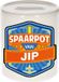 Bellatio Decorations Kinder spaarpot met naam - Jip - keramiek - met dop - wit