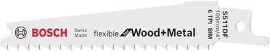Bosch Reciprozaagblad S 511 DF - 5PC "FLEXIBLE FOR WOOD&METAL