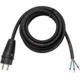 NWP Schuko aansluitkabel 3m 230V 16A IP54 TITANEX H07RN-F 3G2,5 rubberen kabel met adereindhulzen