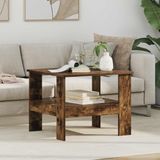 vidaXL Salontafel, gerookt eikenhout, 57 x 55 x 45 cm, houtvezel