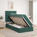 Maison Exclusive - Lit coffre à LED avec matelas vert foncé 90 x 200 cm, velours