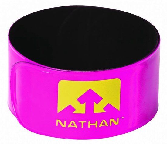 Nathan Reflector clips | Be Seen Run Longer | roze | 2stuks