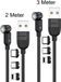 SOONTEC Câble de charge magnétique, set de 2 (2 mètres+3 mètres)