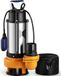 Pompe de relevage - Pompe à eaux usées 6000 litres par heure avec interrupteur à flotteur, 2200W