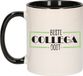 Bellatio Decorations Cadeau mok voor collega - beste collega ooit - groen/zwart - keramiek - 300 ml