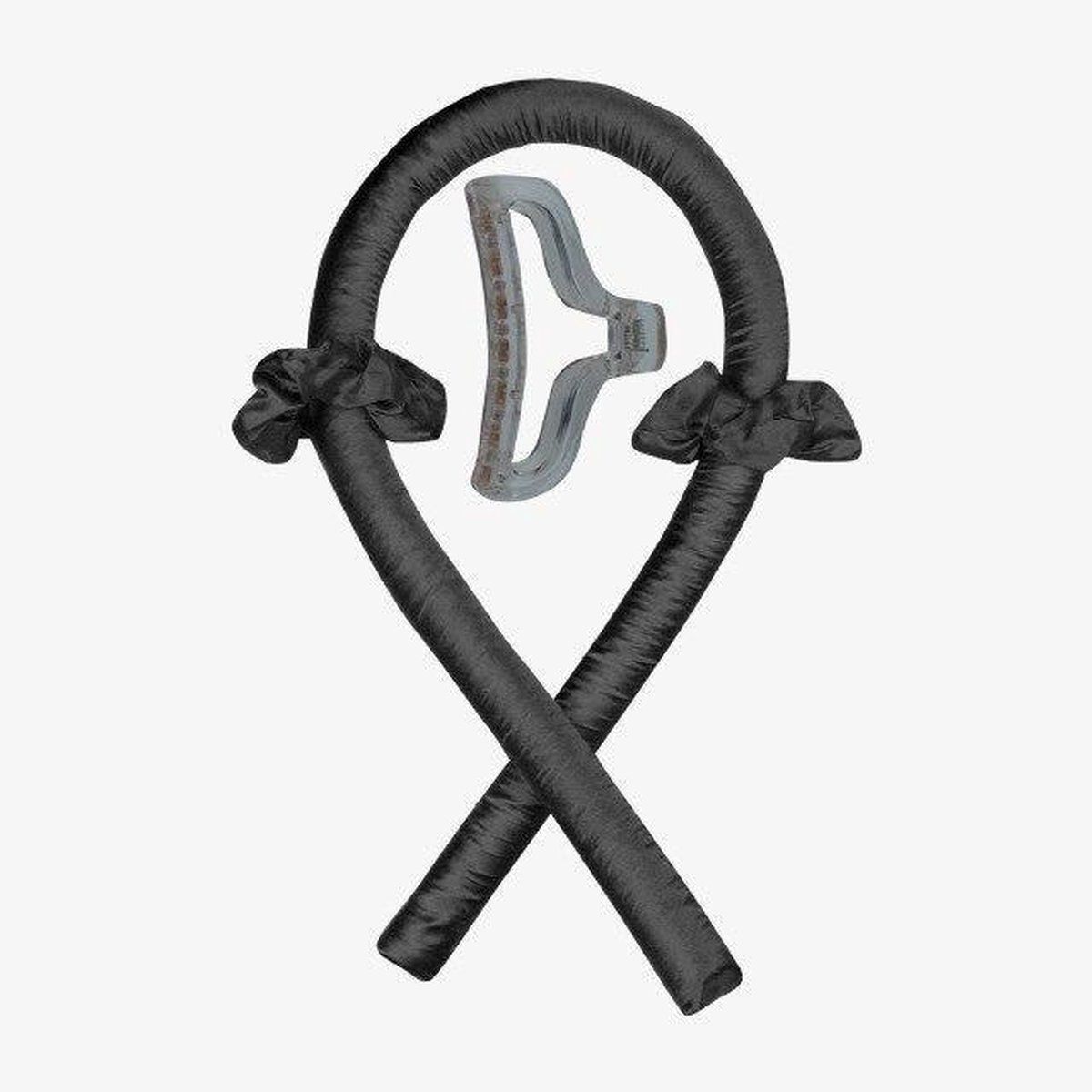 Dermarolling Heatless Haarkruller Zwart Met Clip - 8720604340938