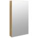 VidaXL Sieradenkast met spiegel en LED, wandgemonteerd, bruin, hout