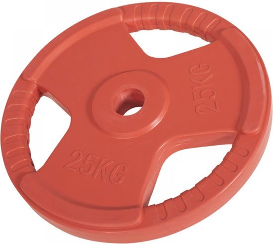 Gorilla Sports Olympische halterschijf 25 kg Gripper Gietijzer 50/51 mm rubber coat