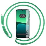 Tumundosmartphone Transparante beschermhoes voor Xiaomi 13 5G met watergroen koord